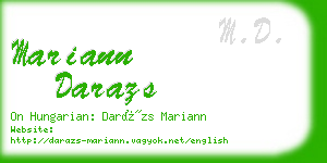 mariann darazs business card